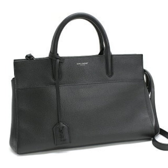 Saint Laurent Paris Cassandra tote bag black leather - Picture 1 of 8